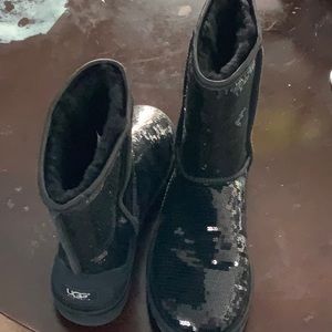 New Never worn black sequins Ugg boots